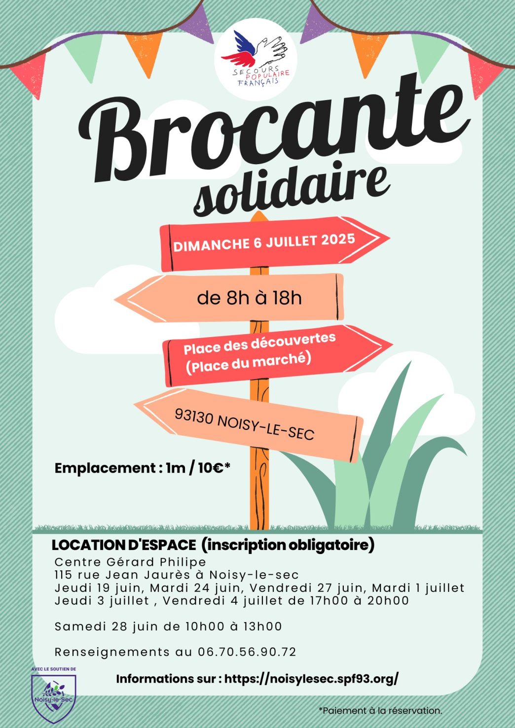participez à la solidarité brocante du 28 juin ! une journée dédiée à la convivialité, au partage et à la découverte d'objets uniques. rejoignez-nous pour soutenir une bonne cause tout en profitant d'animations et de moments de détente. ne manquez pas cet événement solidaire à ne pas rater !